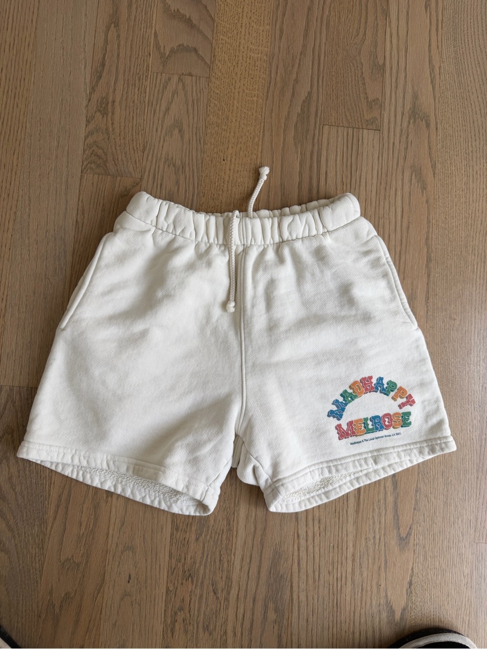 Madhappy Off-White Rainbow Logo Athletic Shorts